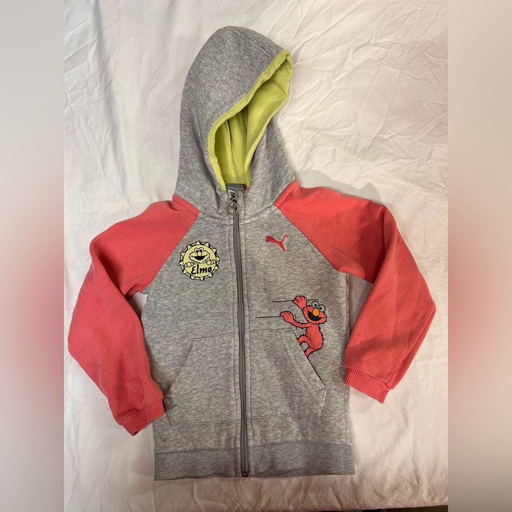 Puma Kids Gray and Red Elmo Hoodie